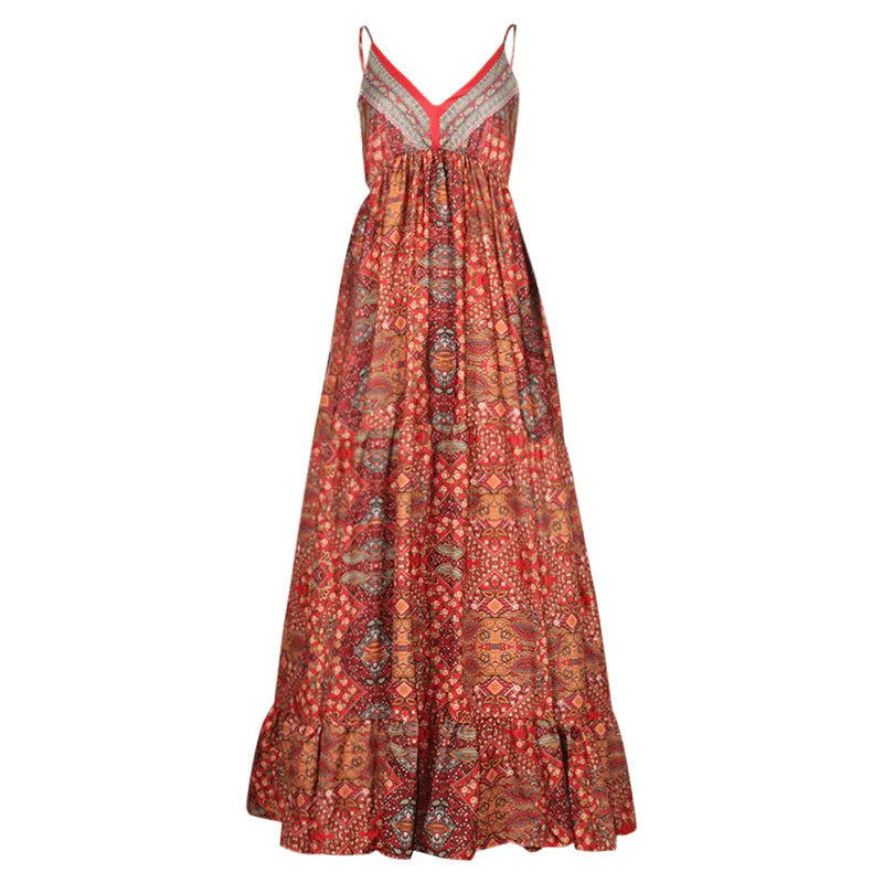 Floriane Dress | Summer Bohemian Chic Maxi Dress