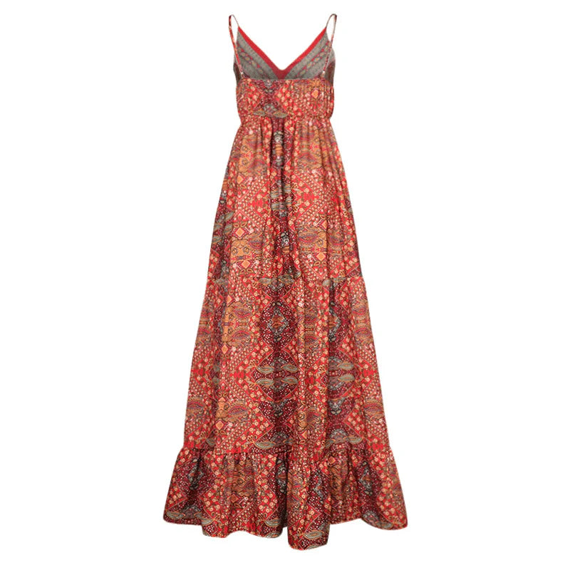 Floriane Dress | Summer Bohemian Chic Maxi Dress