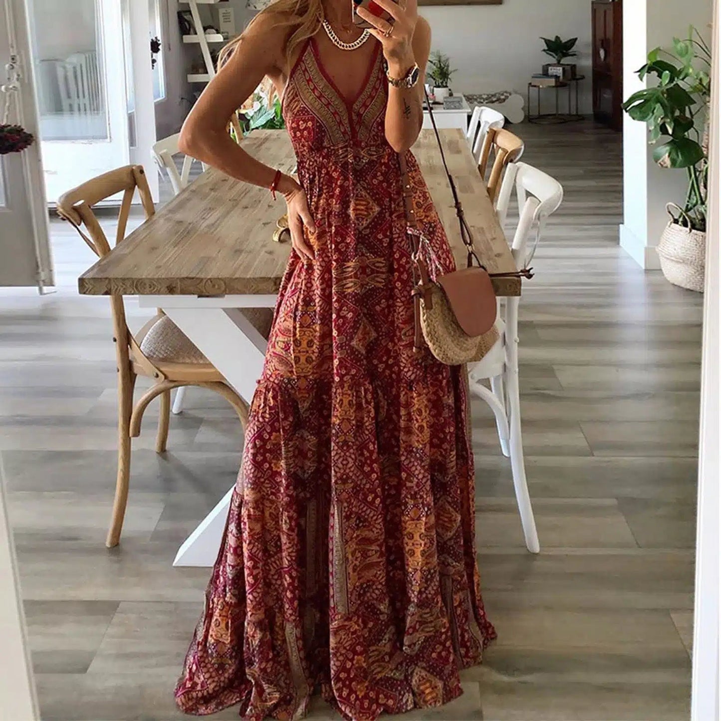 Floriane Dress | Summer Bohemian Chic Maxi Dress