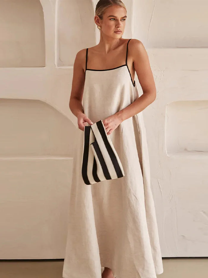 Freyda Dress | Thin Strap Flowy Fit Maxi Dress