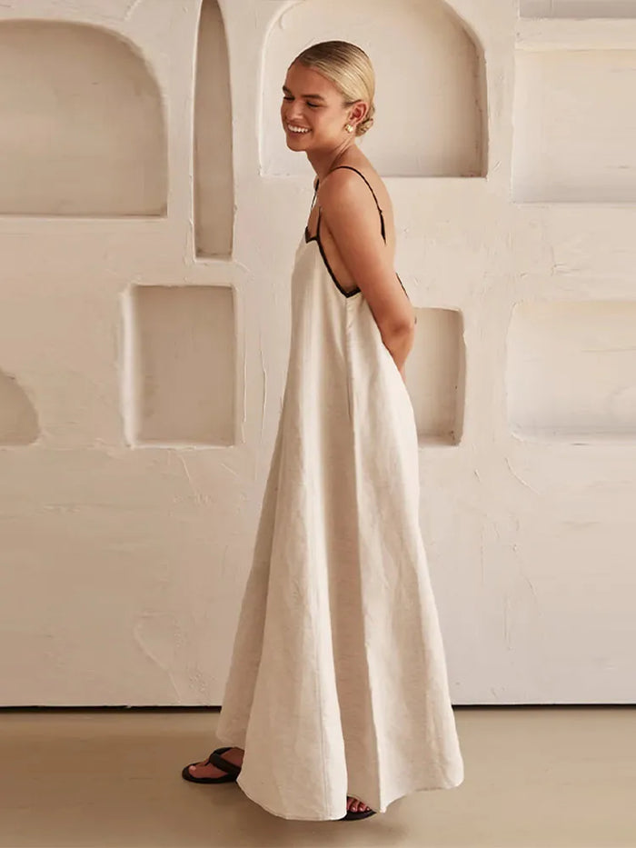 Freyda Dress | Thin Strap Flowy Fit Maxi Dress