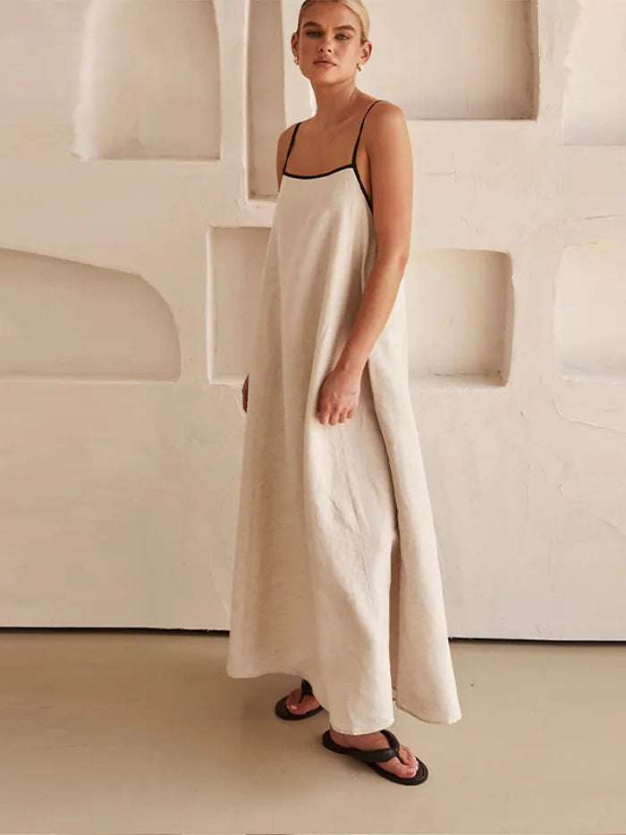 Freyda Dress | Thin Strap Flowy Fit Maxi Dress