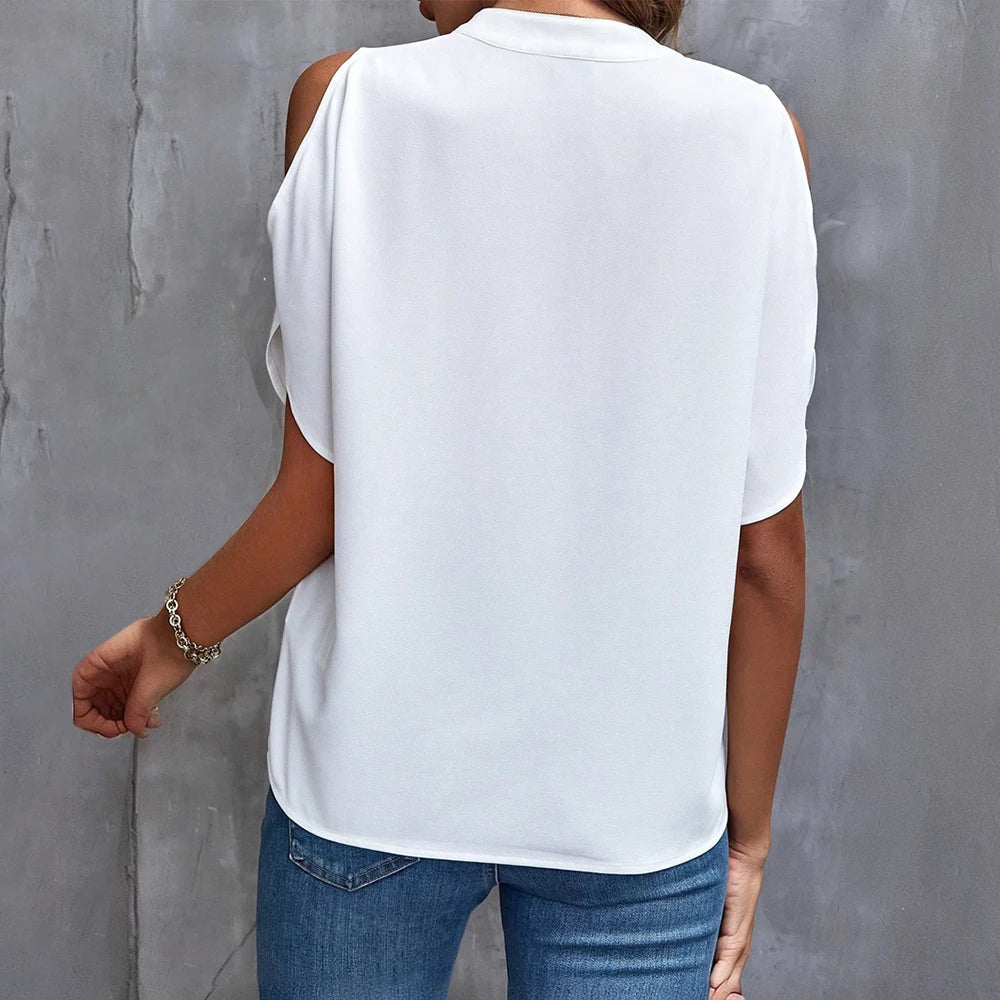 Harley Blouse | Women's Cold Shoulder V-Neck Blouse