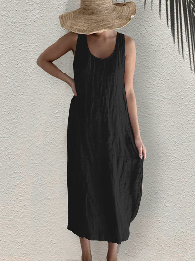 Iona Dress | Sleeveless Loose Fit Minimalist Summer Dress