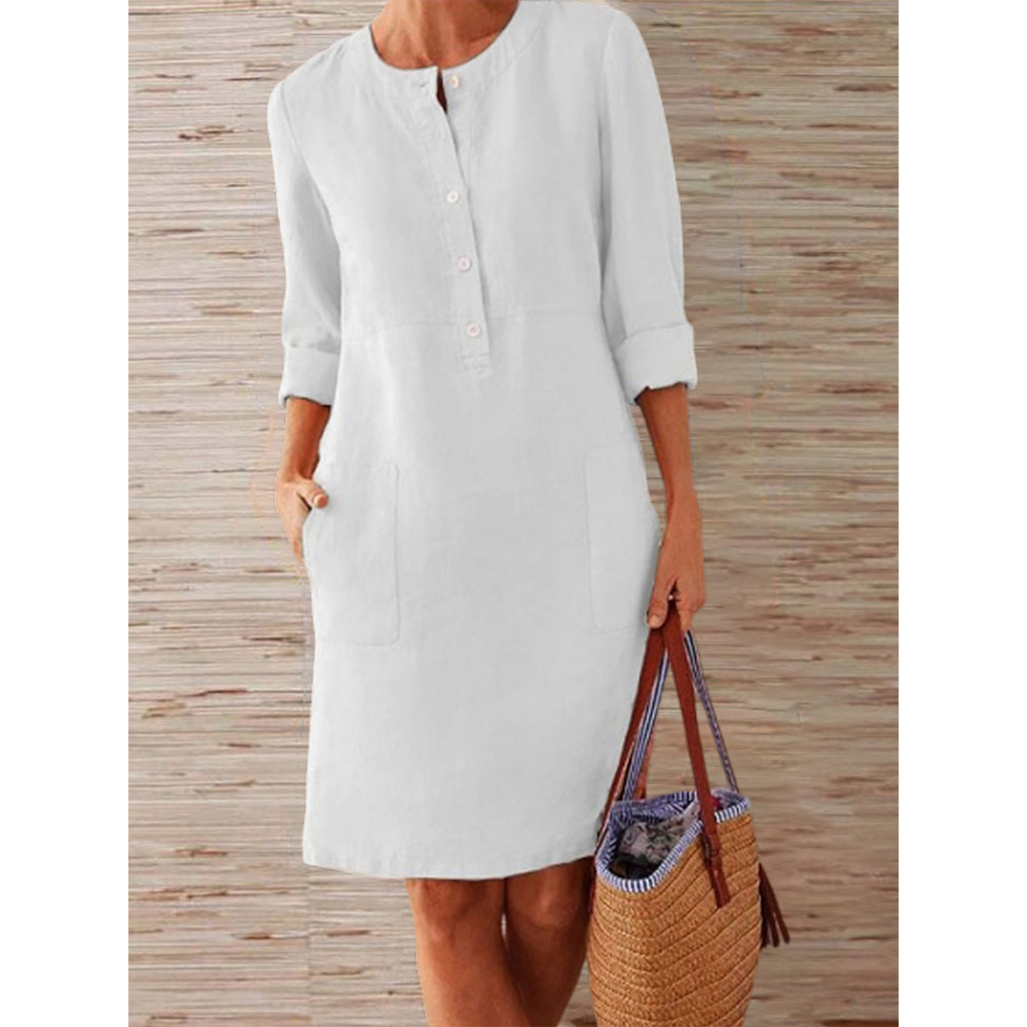 Josephine Dress | Airy Casual Linen Button-Down Dress