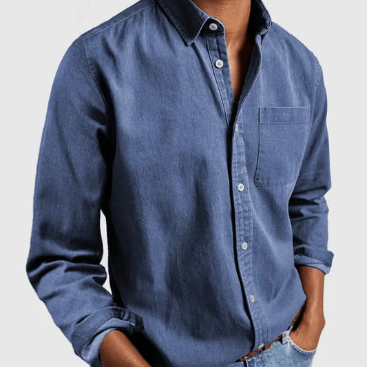 Darwin Shirt | Men's Buttoned Down Collared Denim Shirt