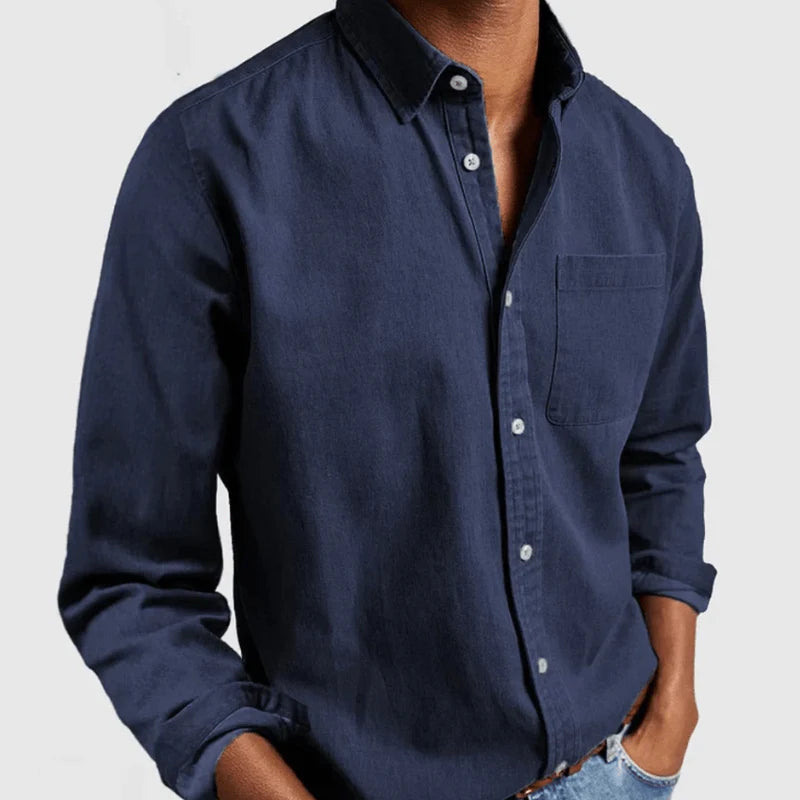 Darwin Shirt | Men's Buttoned Down Collared Denim Shirt