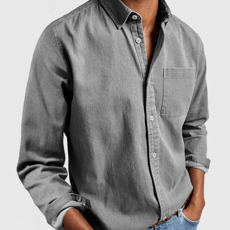 Darwin Shirt | Men's Buttoned Down Collared Denim Shirt