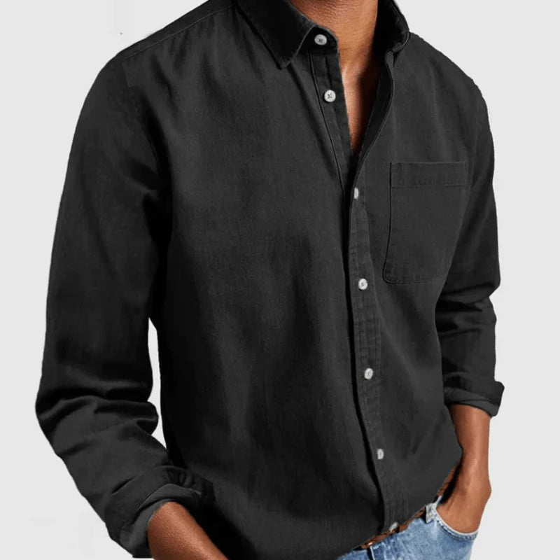 Darwin Shirt | Men's Buttoned Down Collared Denim Shirt