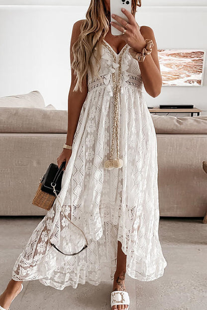 Anita Dress | Women's Lace V- Neck Sleeveless Dress