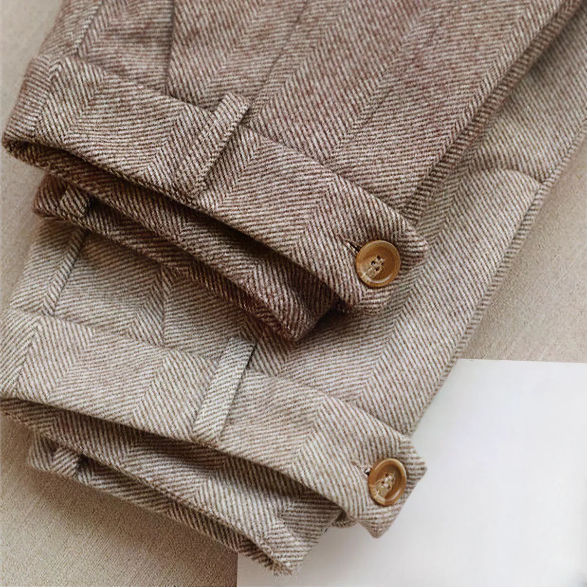 Dakota Trousers | Slim Fit Herringbone Pencil Cut Trousers