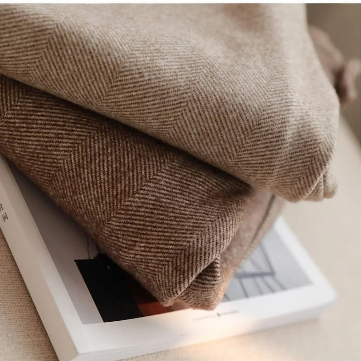 Dakota Trousers | Slim Fit Herringbone Pencil Cut Trousers