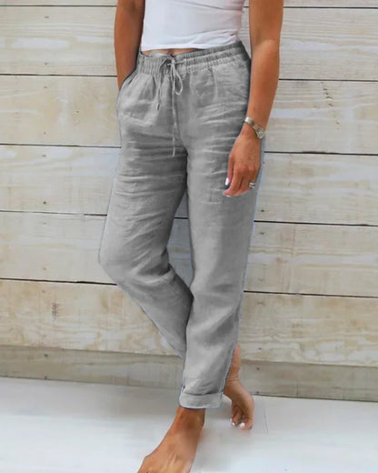 Dani Pants | Women’s Elastic Waist Cotton Pants