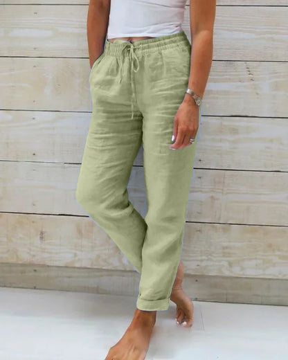 Dani Pants | Women’s Elastic Waist Cotton Pants
