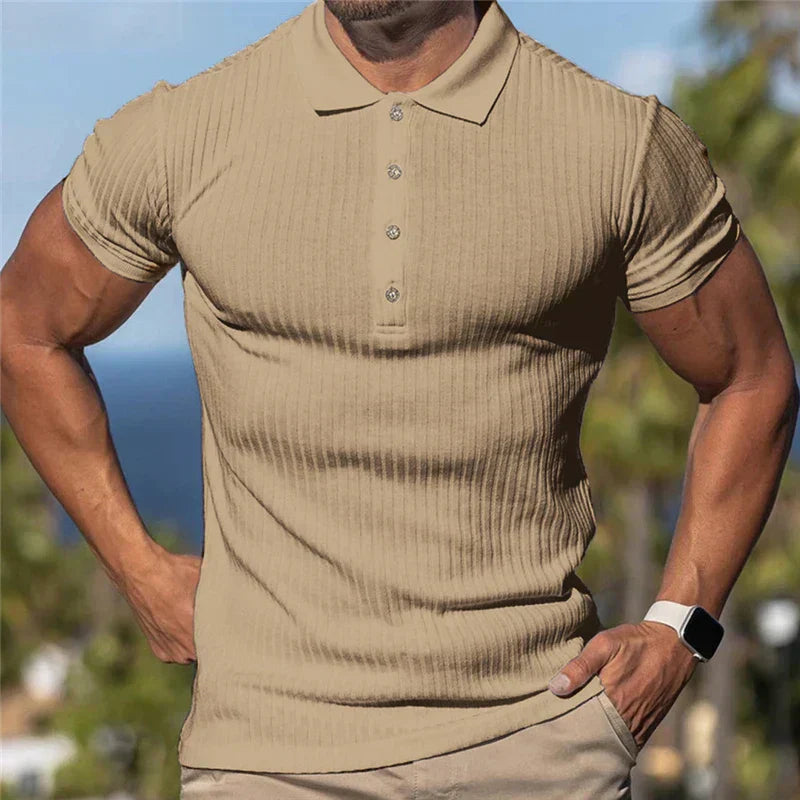 Darcy Shirt | Men’s Slim Fit Ribbed Polo Shirt