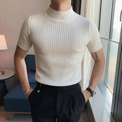 Darius Shirt | Men’s Turtleneck Ribbed Shirt