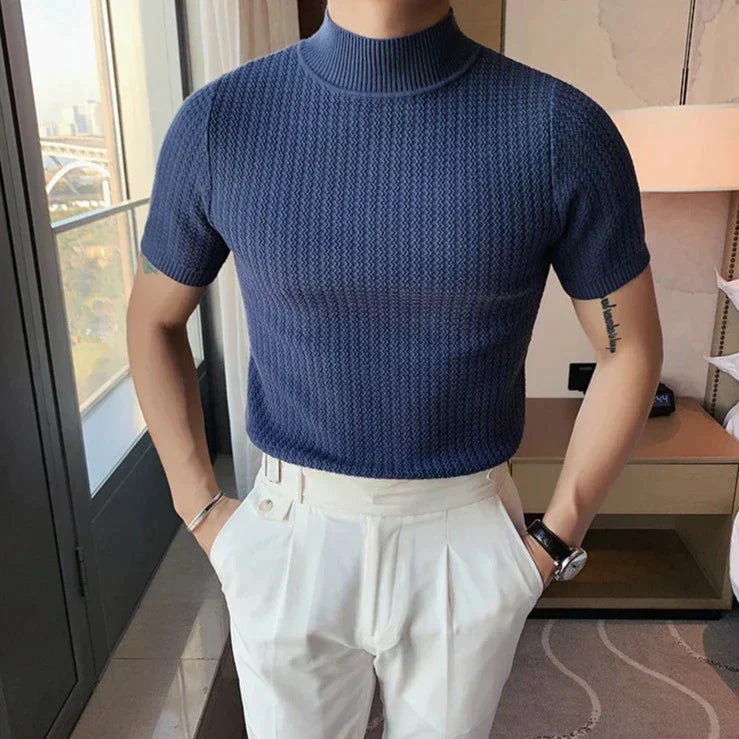 Darius Shirt | Men’s Turtleneck Ribbed Shirt