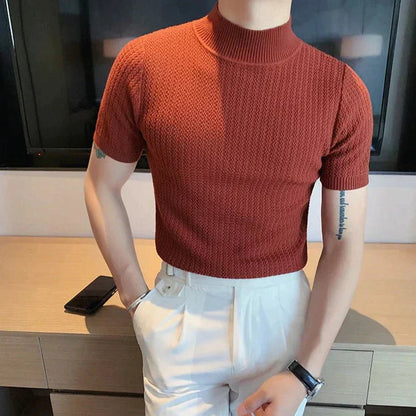 Darius Shirt | Men’s Turtleneck Ribbed Shirt