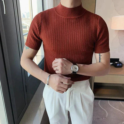 Darius Shirt | Men’s Turtleneck Ribbed Shirt