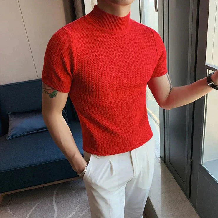 Darius Shirt | Men’s Turtleneck Ribbed Shirt