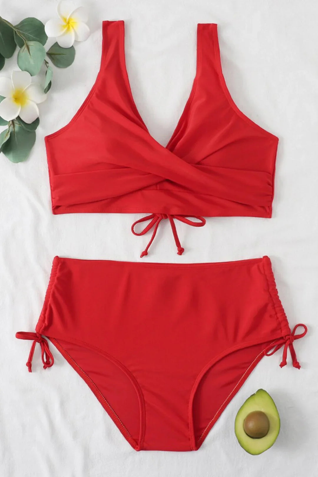 Elise Bikini | High Waist Two-Piece Wrap Top Swimsuit