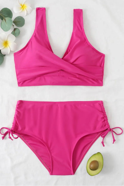 Elise Bikini | High Waist Two-Piece Wrap Top Swimsuit