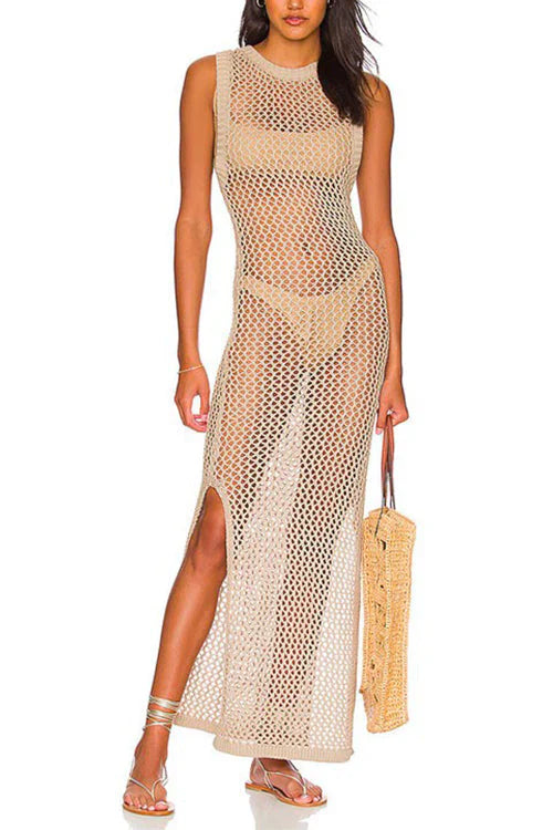 Eliza Dress | Sleeveless Open-Back Cover- Up Dress