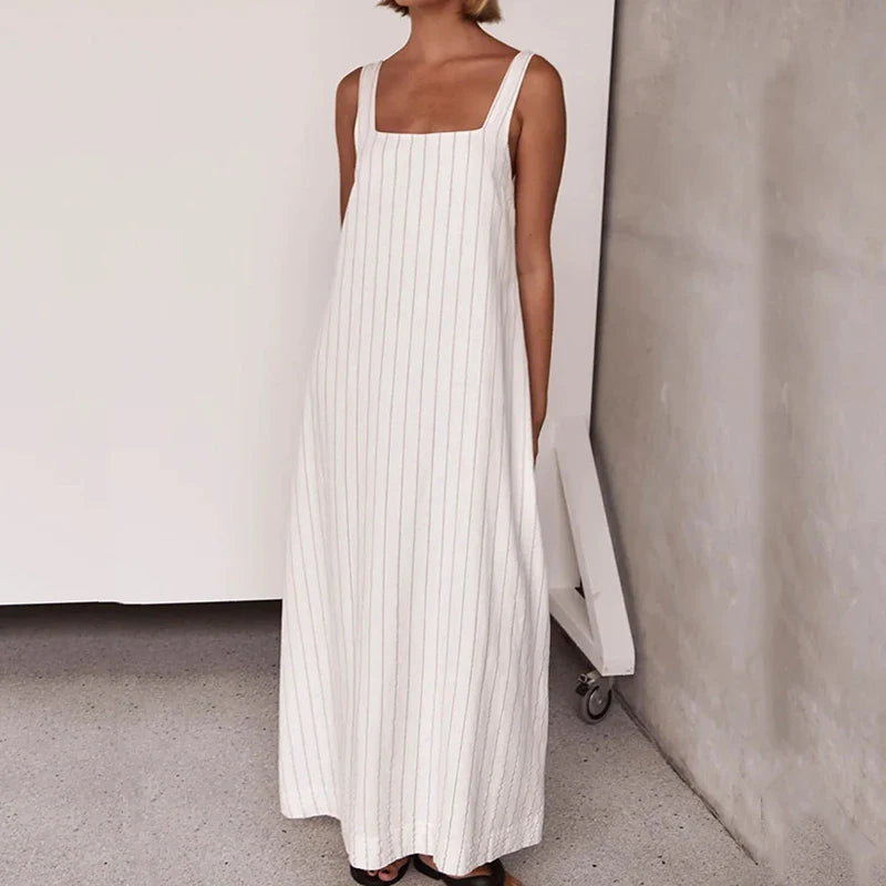 Fei Dress | Women's Sleeveless Striped Maxi Dress