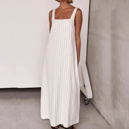 Fei Dress | Women's Sleeveless Striped Maxi Dress