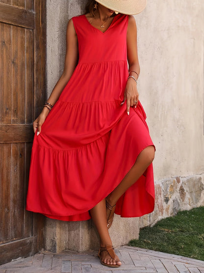 Fiora Dress | Women's Sleeveless Flared Fit Maxi Dress