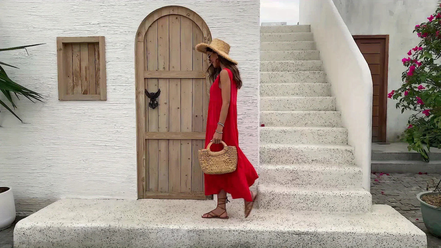 Fiora Dress | Women's Sleeveless Flared Fit Maxi Dress