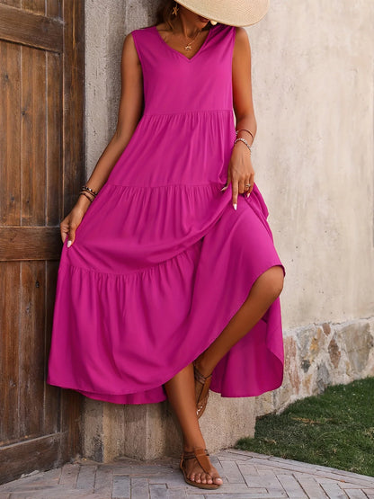 Fiora Dress | Women's Sleeveless Flared Fit Maxi Dress