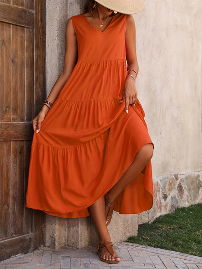 Fiora Dress | Women's Sleeveless Flared Fit Maxi Dress