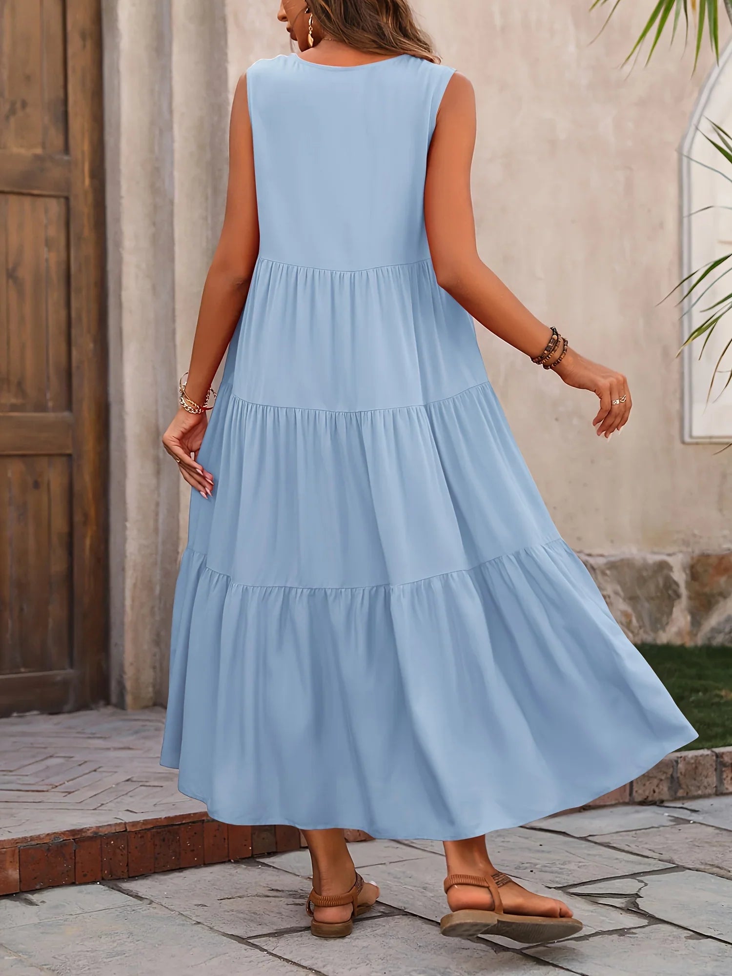 Fiora Dress | Women's Sleeveless Flared Fit Maxi Dress