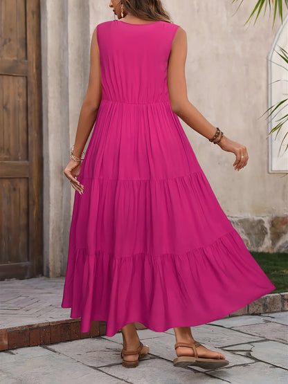 Fiora Dress | Women's Sleeveless Flared Fit Maxi Dress
