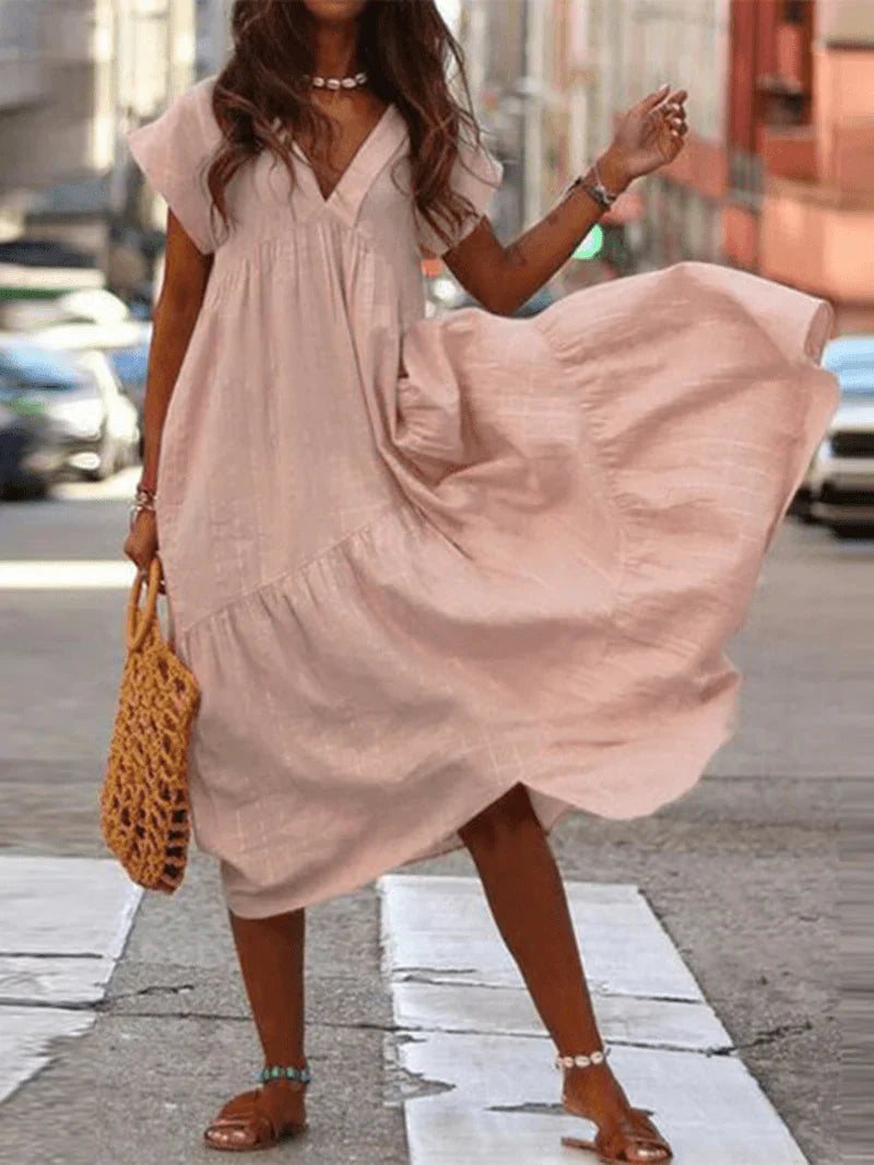 Floralie Dress | Women's V-Neck Loose Fit Summer Dress