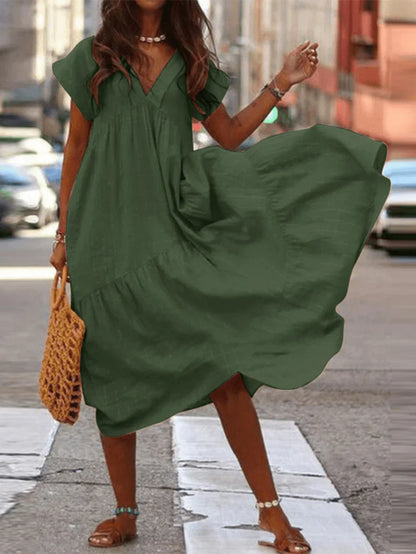 Floralie Dress | Women's V-Neck Loose Fit Summer Dress