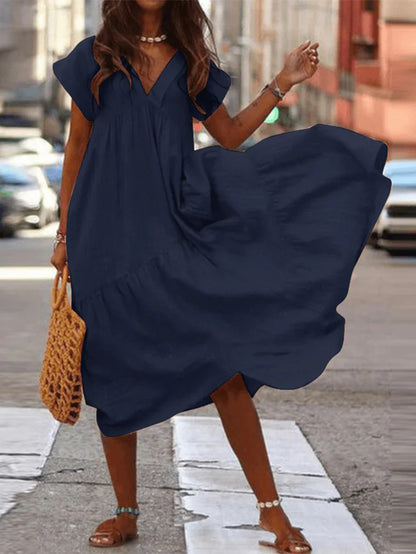 Floralie Dress | Women's V-Neck Loose Fit Summer Dress