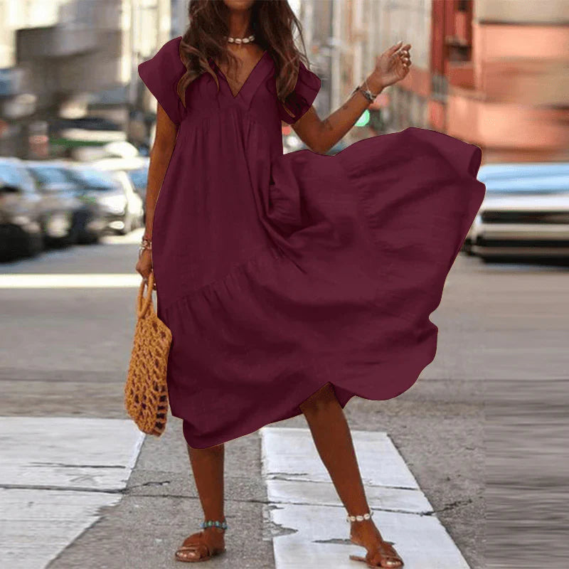 Floralie Dress | Women's V-Neck Loose Fit Summer Dress