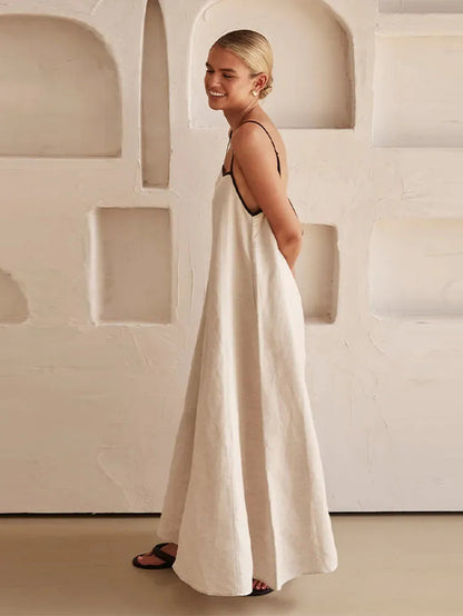 Freyda Dress | Thin Strap Flowy Fit Maxi Dress