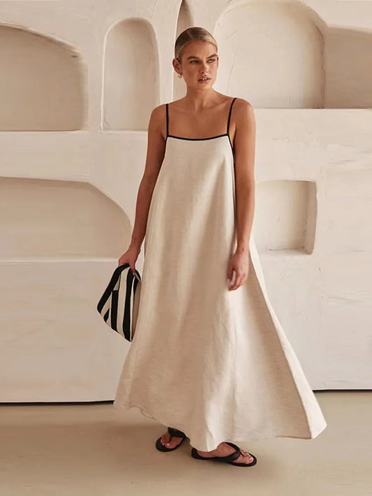 Freyda Dress | Thin Strap Flowy Fit Maxi Dress