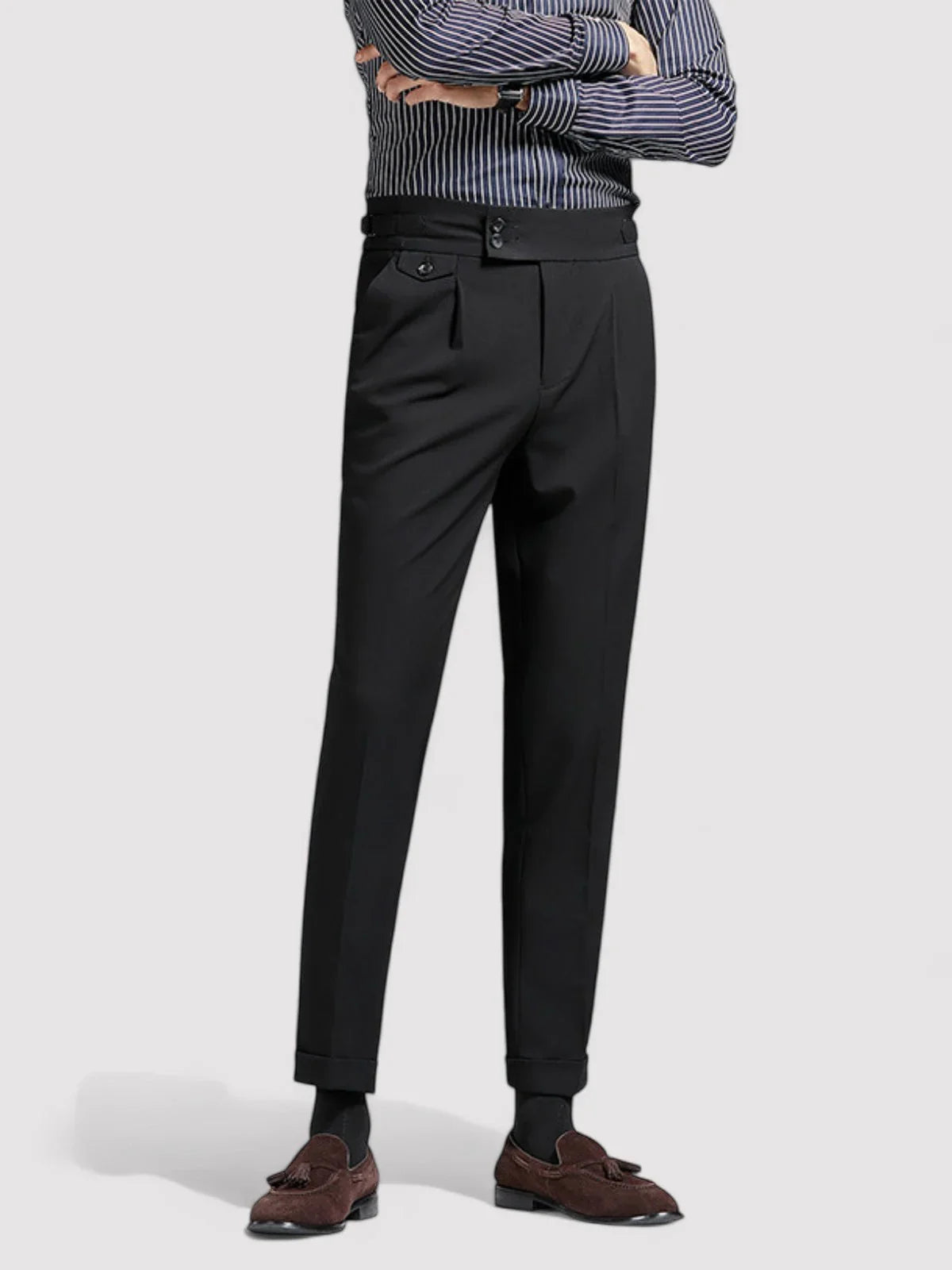 Gabriel Trousers | Men's Wrinkle-Free High-Waist Pants