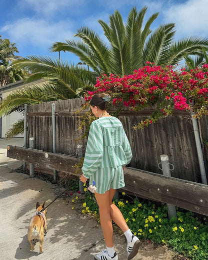 Gaia Set | Women's Striped Summer Co-Ord Set