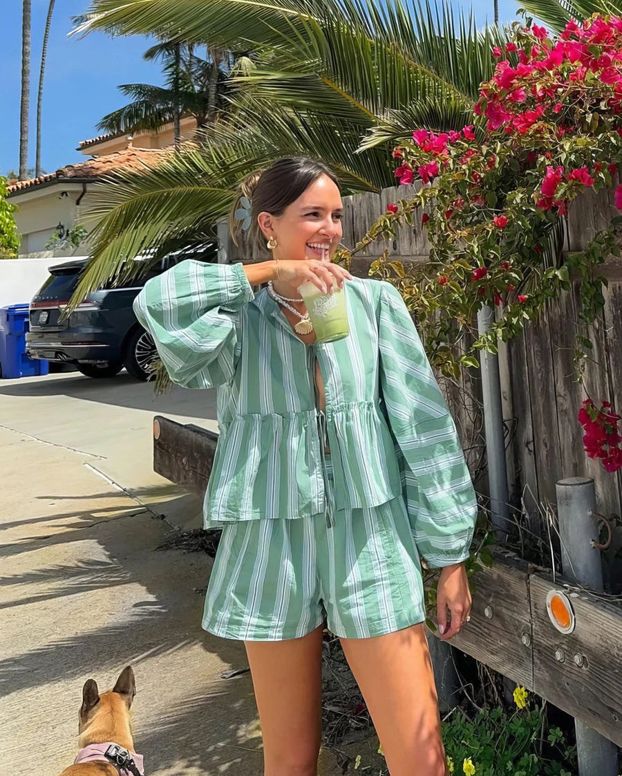 Gaia Set | Women's Striped Summer Co-Ord Set