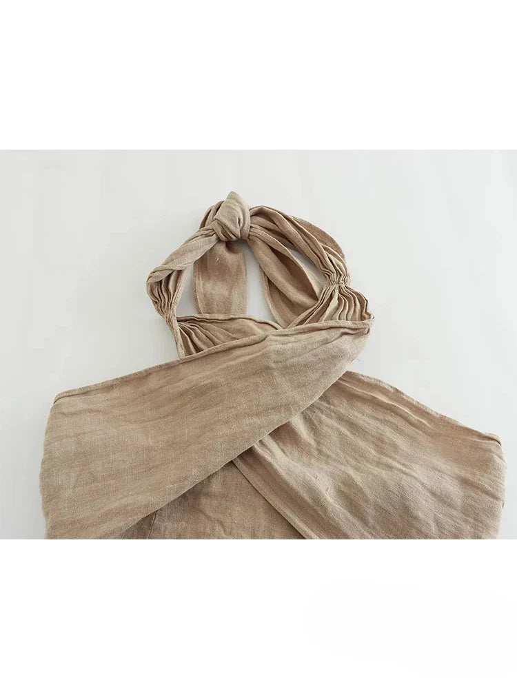 Georgiana Set | Chic Halterneck Top & Pants Set