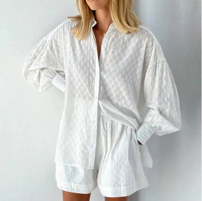 Gianna Set | Loose Fit Long Sleeve & Shorts Set