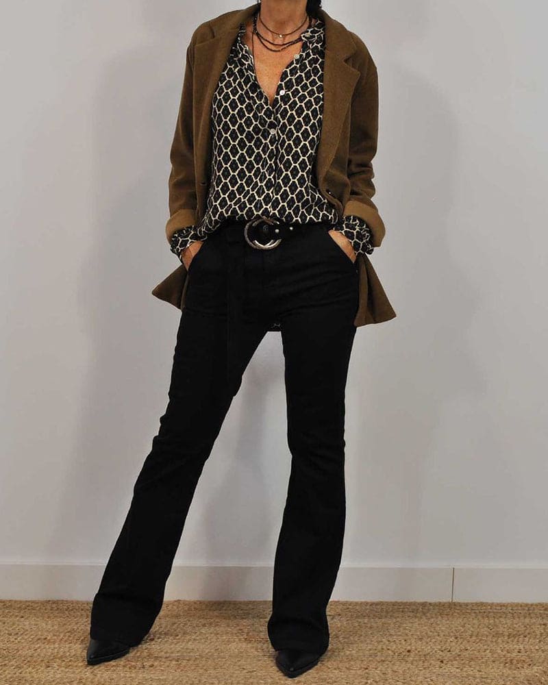 Ginella Blouse | Long Sleeve Button Casual Blouse