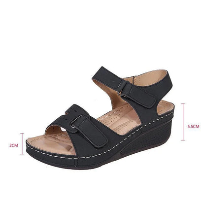 Harriette Sandals | Women's Peep Toe Low Wedges Sandals