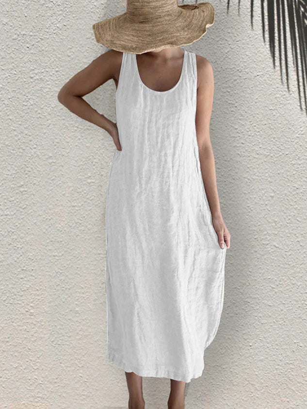 Iona Dress | Sleeveless Loose Fit Minimalist Summer Dress