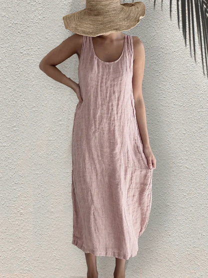 Iona Dress | Sleeveless Loose Fit Minimalist Summer Dress